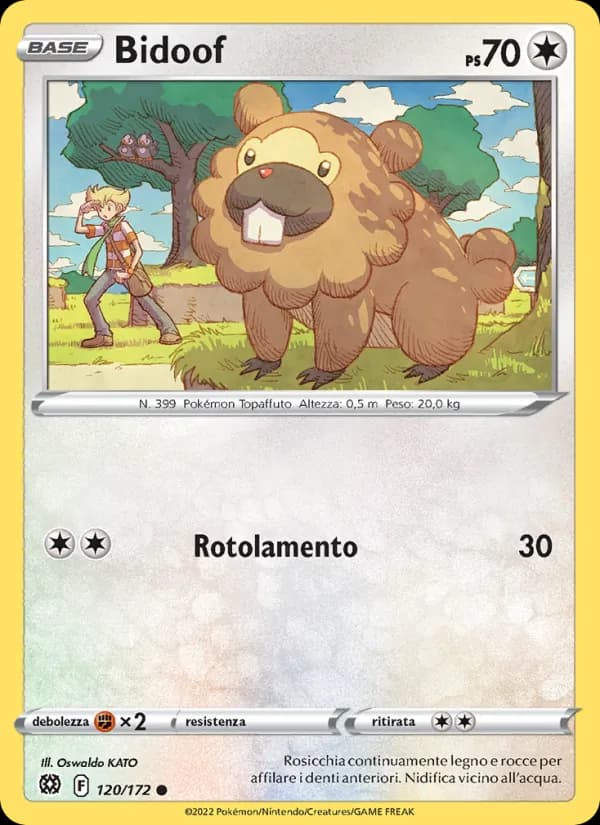 Bidoof card in Italian