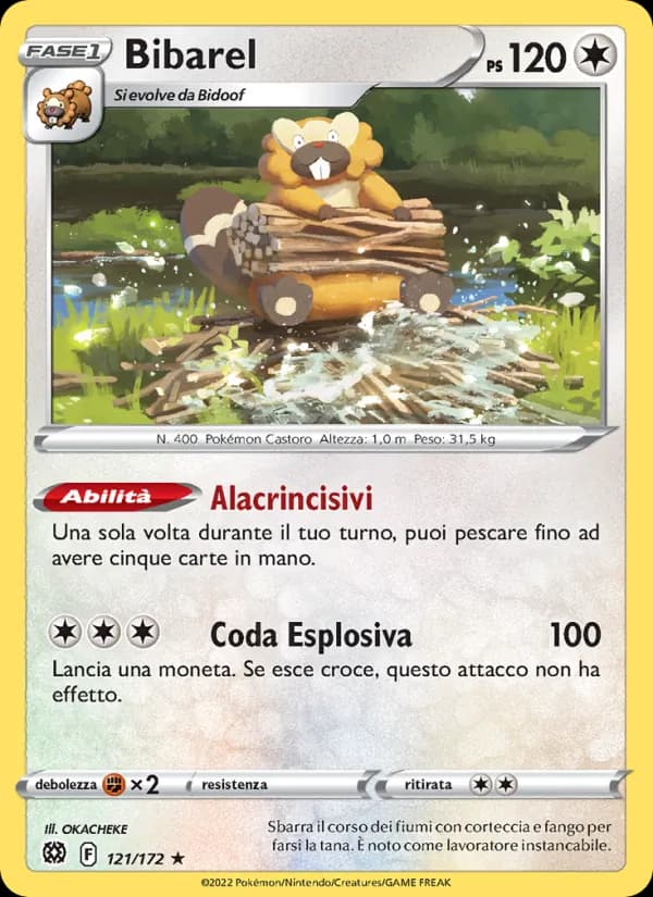 Bibarel card in Italian