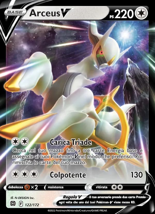 Arceus V card in Italian