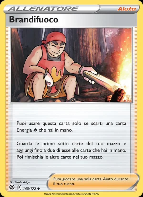 Brandifuoco card in Italian