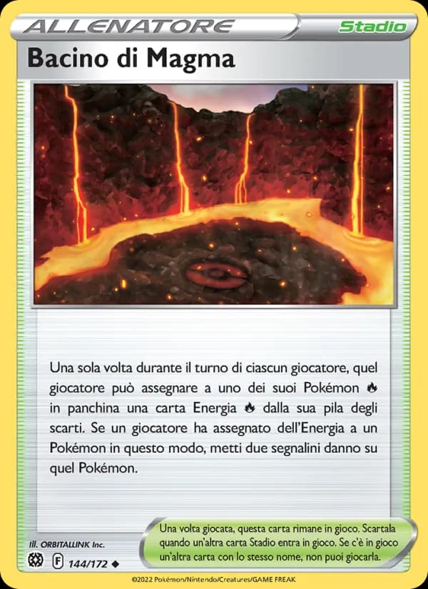 Bacino di Magma card in Italian