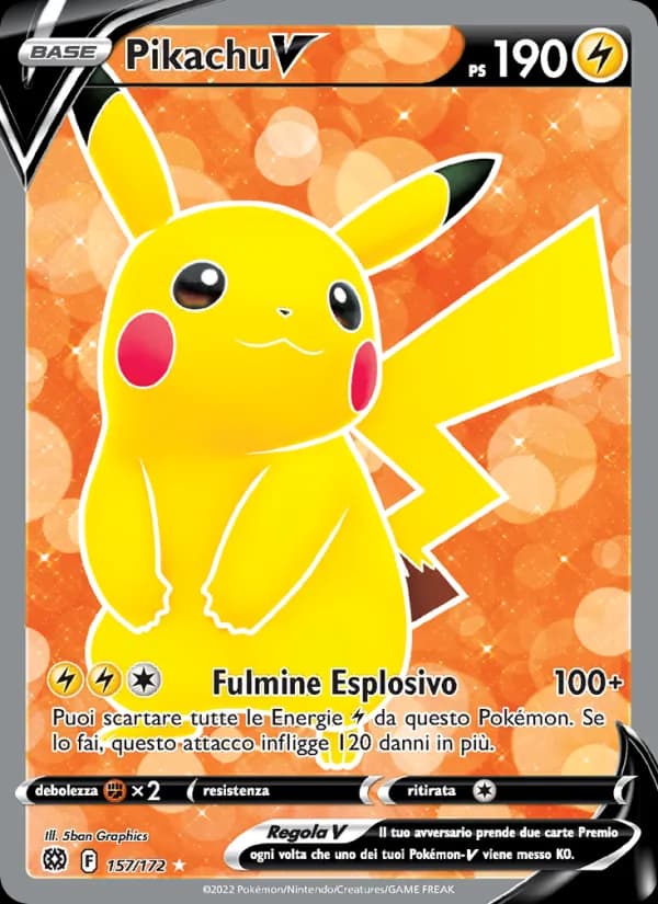 Pikachu V card in Italian