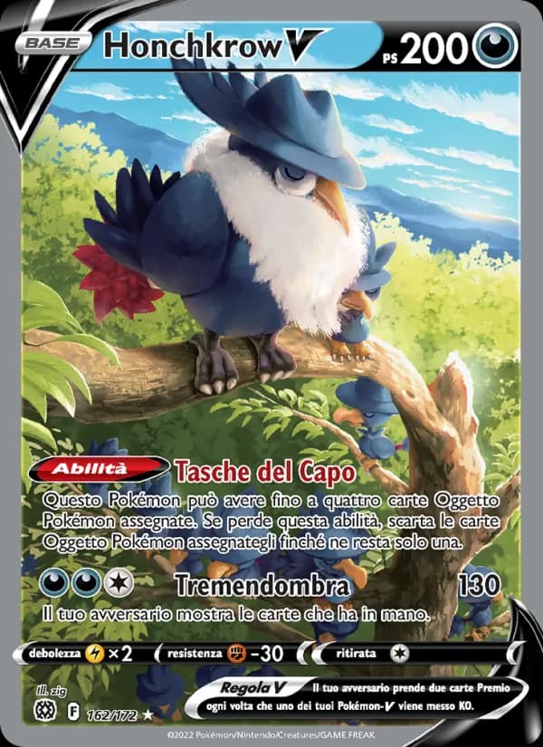 Honchkrow V card in Italian