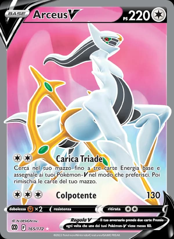 Arceus V card in Italian