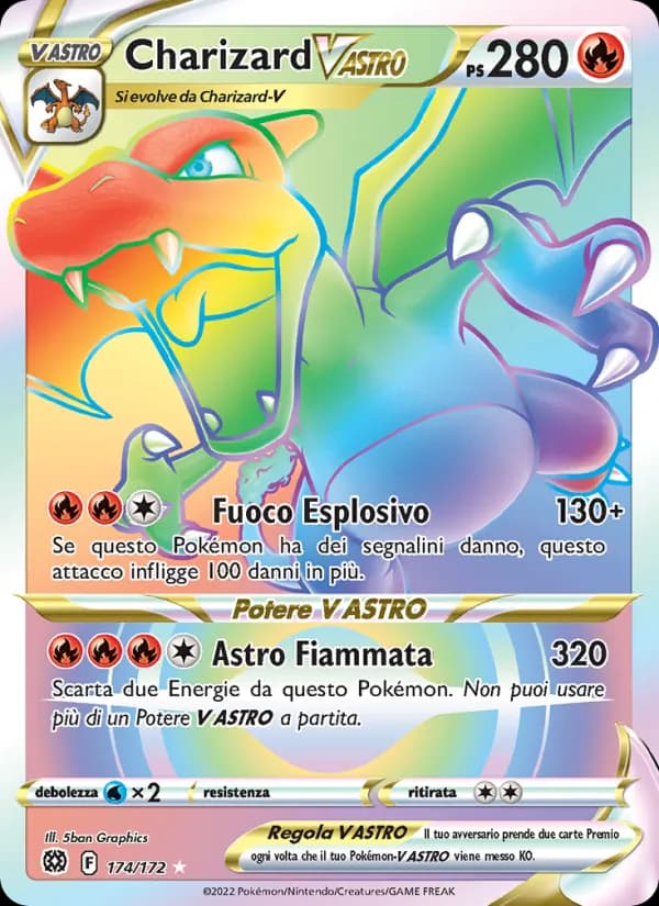 Charizard V ASTRO card in Italian