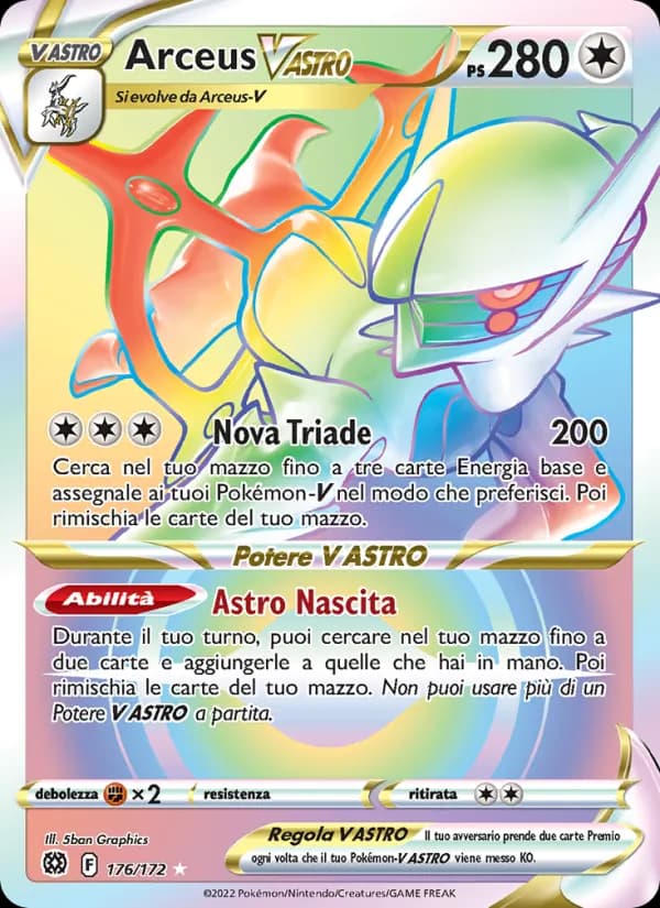 Arceus V ASTRO card in Italian