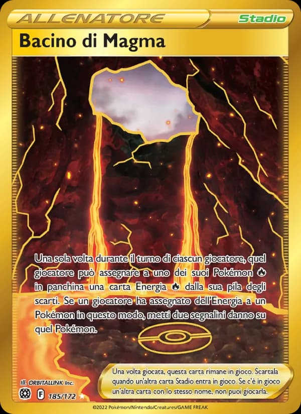 Bacino di Magma card in Italian