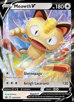 Meowth V card in Italian