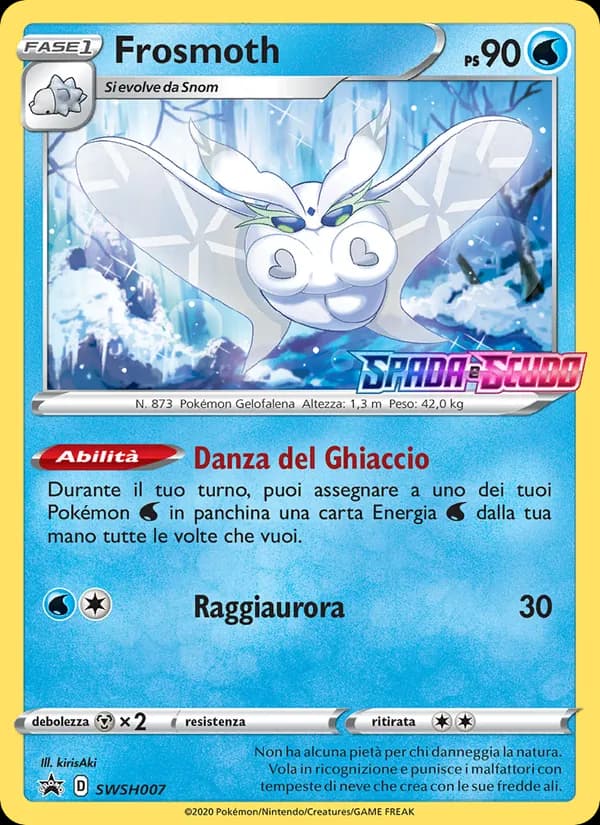 Frosmoth card in Italian