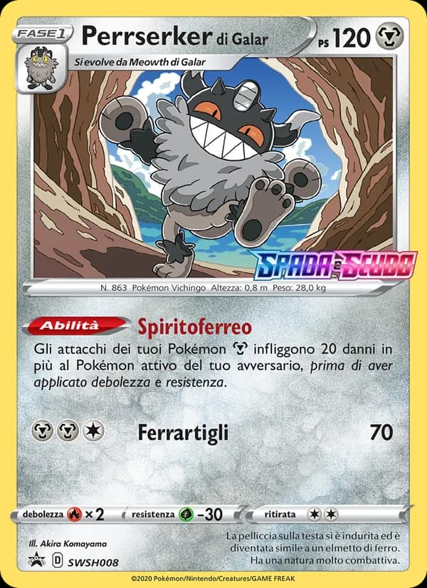 Perrserker di Galar card in Italian