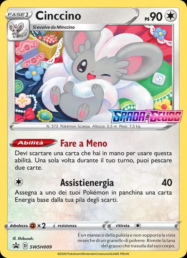 Cinccino card in Italian