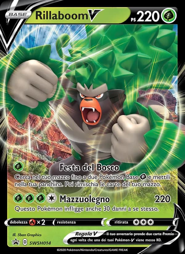 Rillaboom V card in Italian