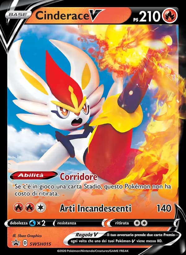 Cinderace V card in Italian