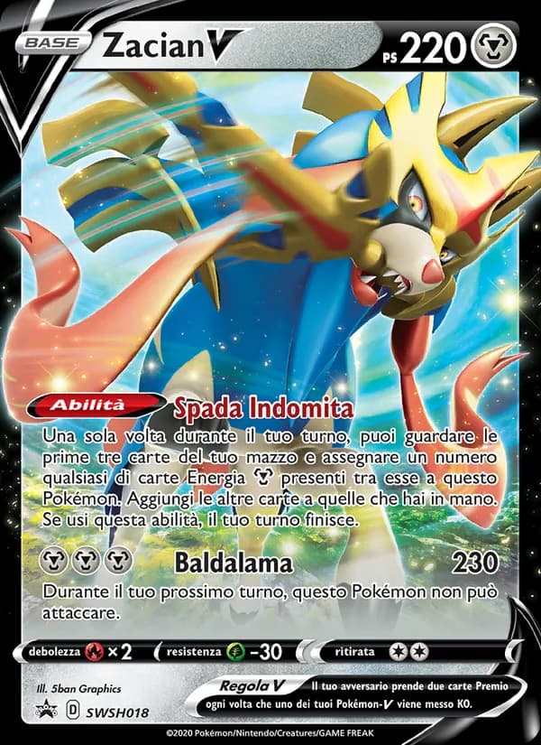 Zacian V card in Italian