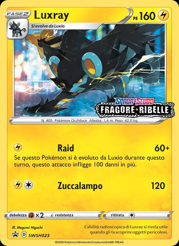 Luxray card in Italian