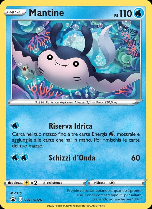 Mantine card in Italian