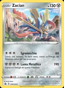 Zacian card in Italian