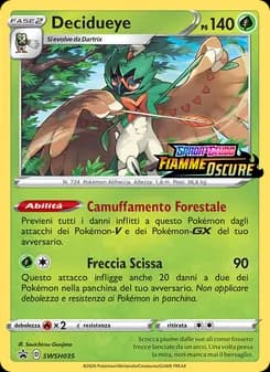 Decidueye card in Italian