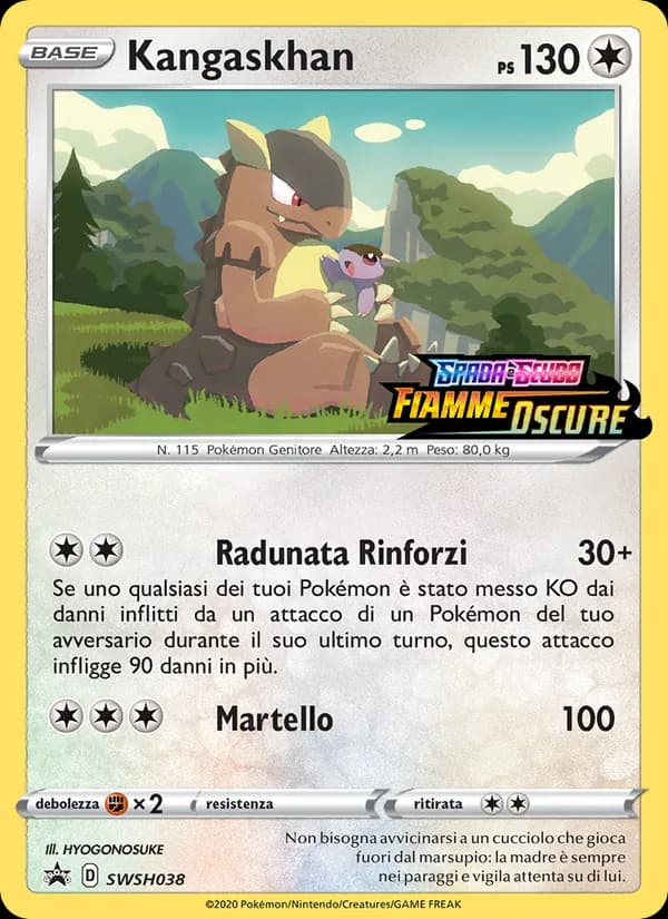 Kangaskhan card in Italian