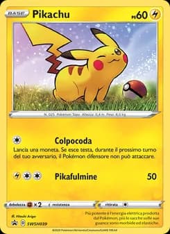 Pikachu card in Italian
