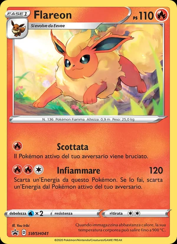 Flareon card in Italian
