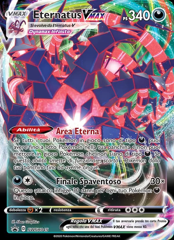 Eternatus VMAX card in Italian