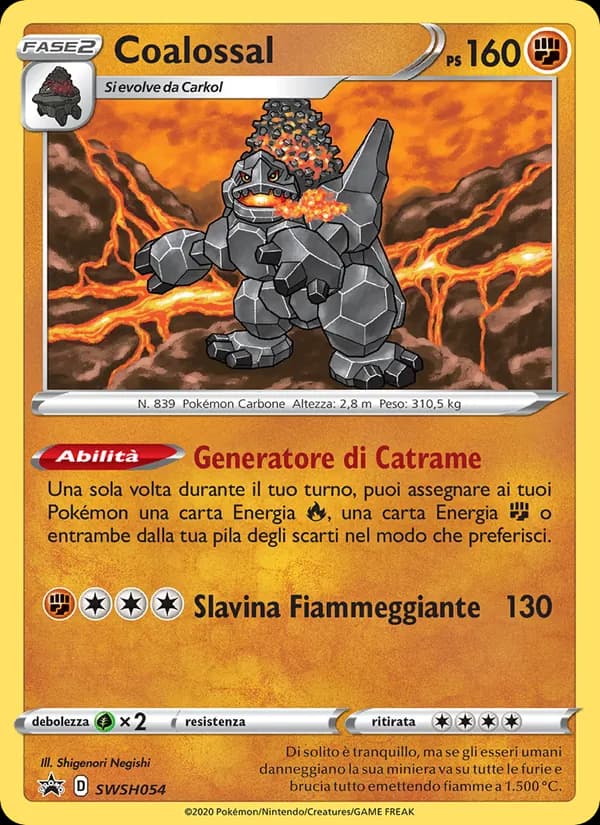 Coalossal card in Italian