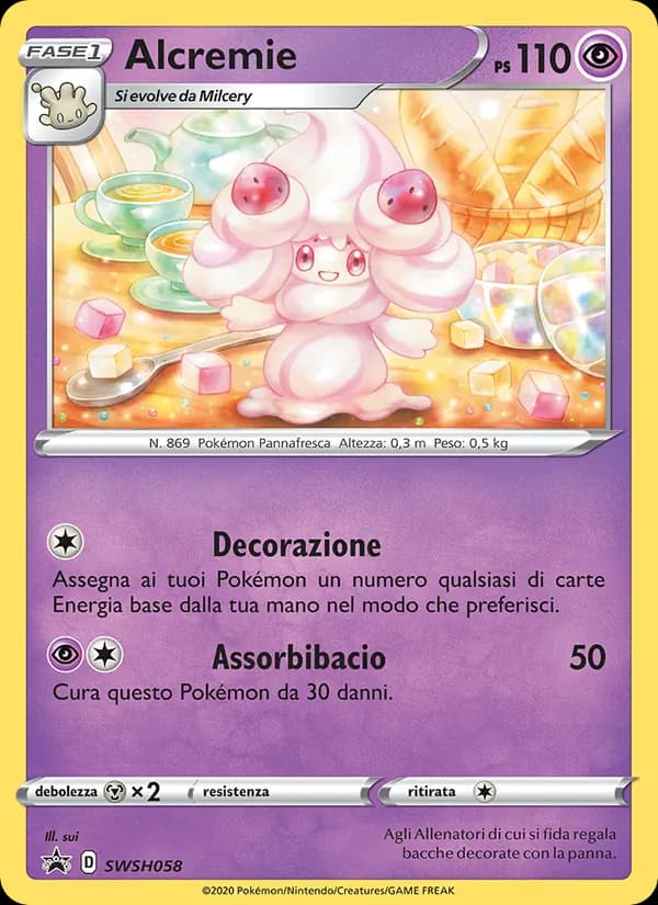Alcremie card in Italian