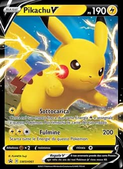 Pikachu V card in Italian