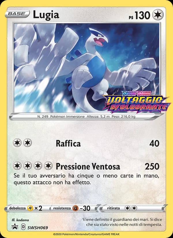Lugia card in Italian