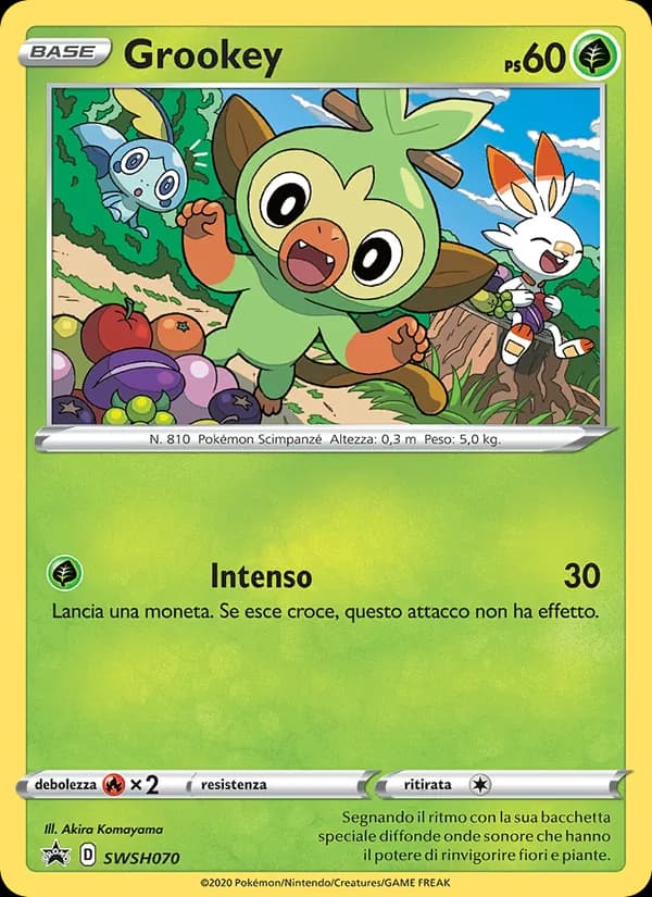 Grookey card in Italian