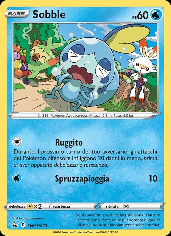 Sobble card in Italian