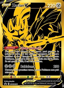 Zacian V card in Italian