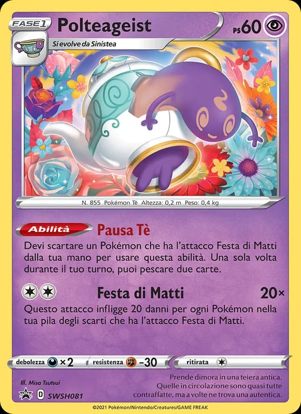 Polteageist card in Italian
