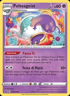 Polteageist card in Italian