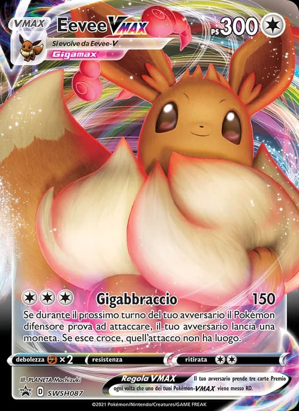 Eevee VMAX card in Italian