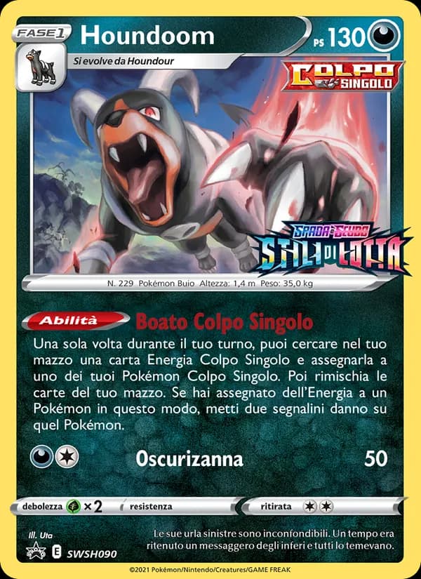Houndoom card in Italian