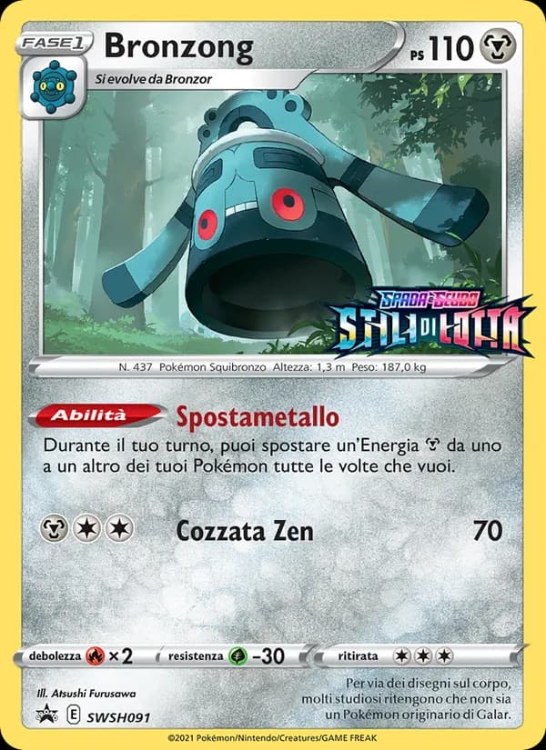 Bronzong card in Italian