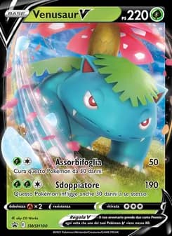 Venusaur V card in Italian