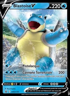 Blastoise V card in Italian