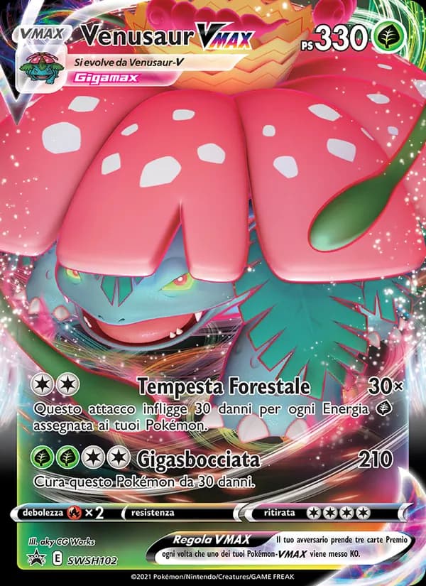 Venusaur VMAX card in Italian