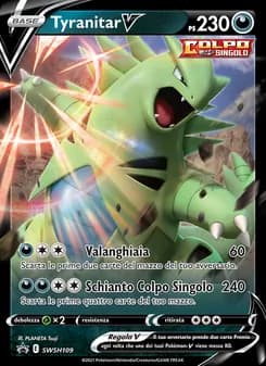 Tyranitar V card in Italian