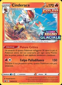 Cinderace card in Italian