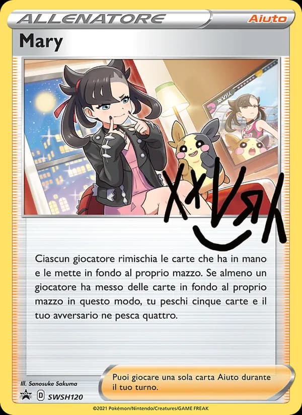 Mary card in Italian