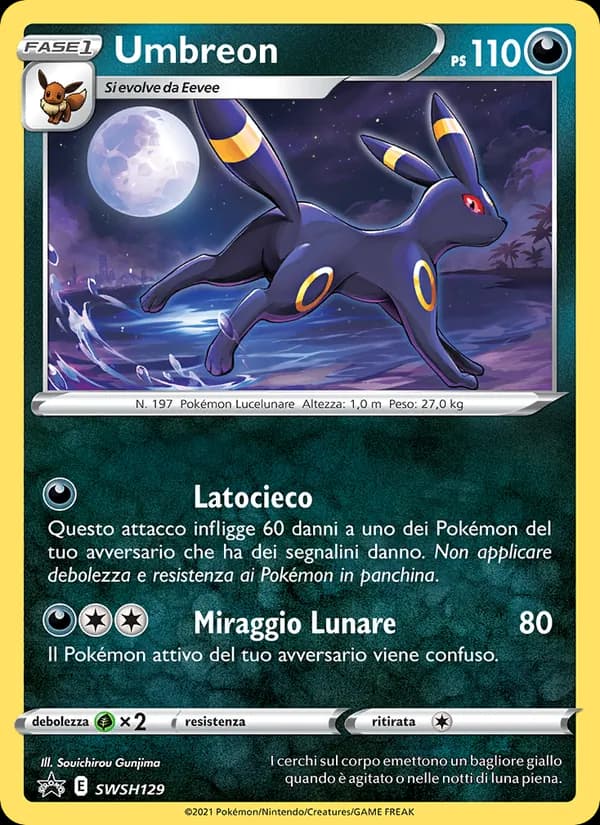 Umbreon card in Italian