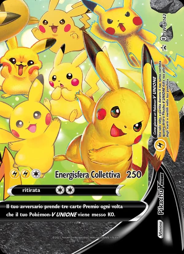 Pikachu V UNIONE card in Italian