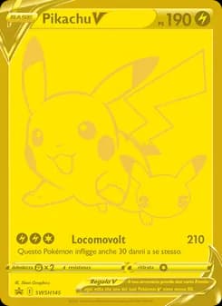 Pikachu V card in Italian
