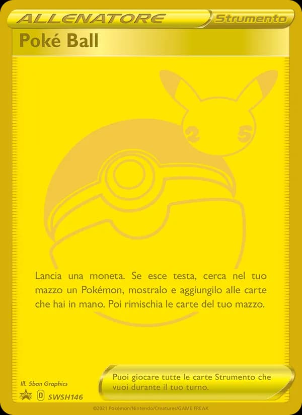 Poké Ball card in Italian