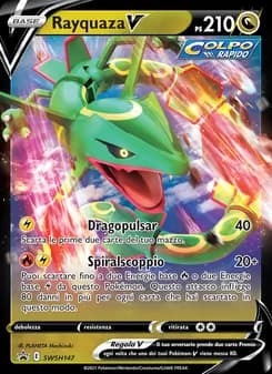 Rayquaza V card in Italian