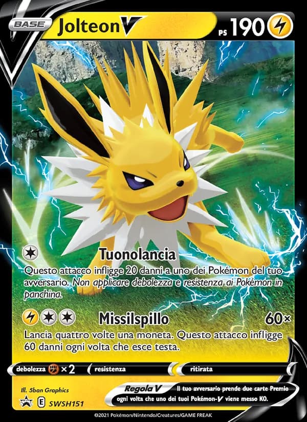 Jolteon V card in Italian